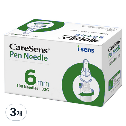케어센스 멸균주사침 6mm 32G, 100개입, 3개