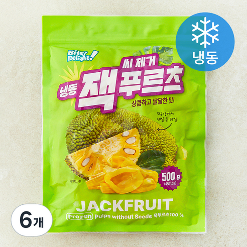 바이트딜라이트 잭푸르츠 씨제거 (냉동), 6개, 500g