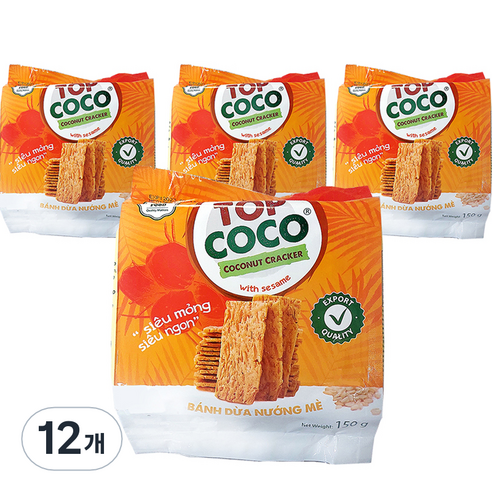 탑 코코 코코넛 크래커 참깨맛 10p, 150g, 12개