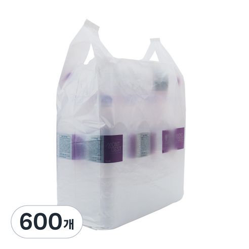 쓰리포 손잡이 마트 비닐봉투 유백, 36L, 600개