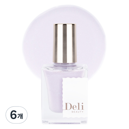 델리뷰티 딥시럽 루어인무드 네일컬러 글리터, MG10 글램펄 연보라, 10ml, 6개