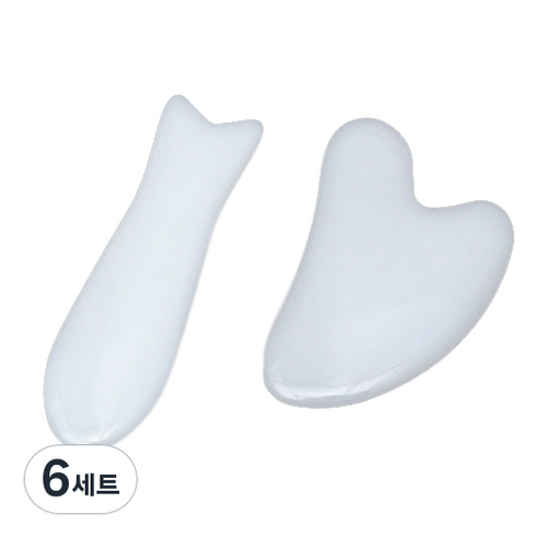 백옥 마사지 나진 괄사 04 하트 + 물고기 세트 NJ004, 6세트