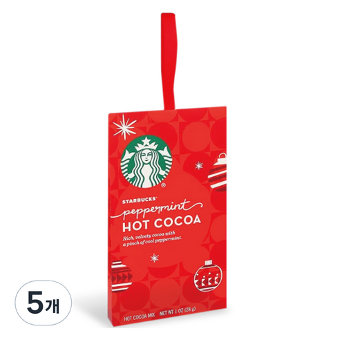 스타벅스 핫코코아 오나먼트 페퍼민트, 28g, 5개, 1개입