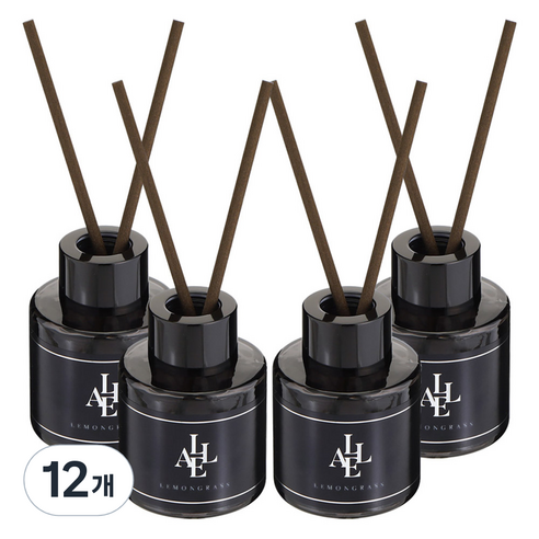알레 블랙 디퓨저, 12개, 50ml, 레몬그라스