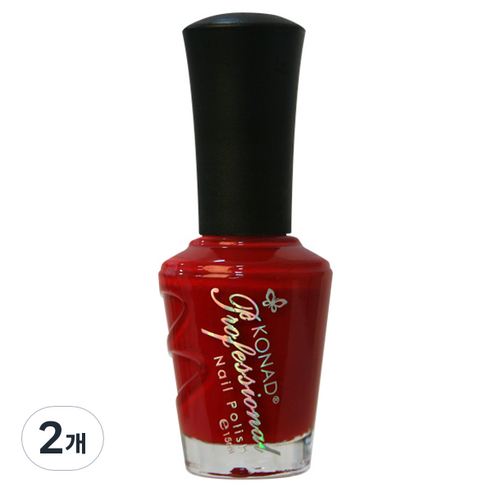 코나드 프로페셔널 레귤러 네일 폴리쉬 15ml, 베리레드, 2개