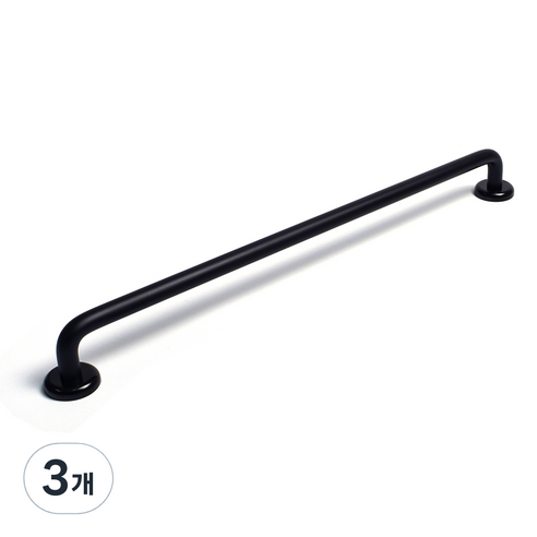 손잡이세상 자석 수건걸이 P416, 블랙, 3개