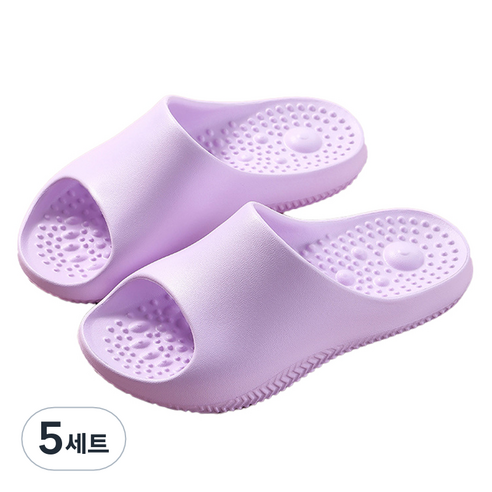 언헤브 스타일리쉬 지압 슬리퍼 세트 230, 05 퍼플, 5세트