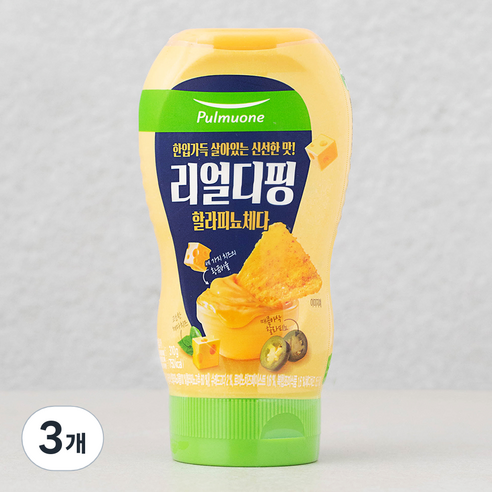 풀무원 리얼디핑 할라피뇨체다, 310g, 3개