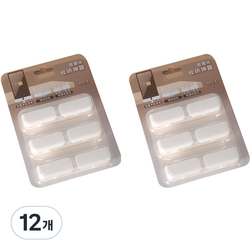 블루레이크 데스크 전선 정리 홀더, 화이트, 12개