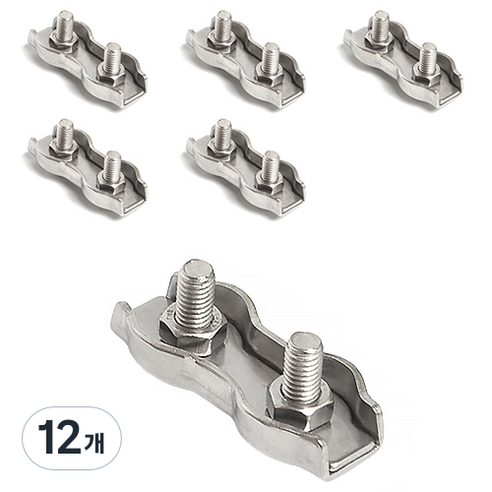스텐 더블 와이어 클립 4mm, 12개