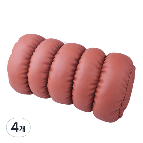 평화자동차 브레드 차량용 목 쿠션, 브라운, 4개