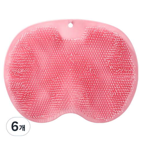 재마로 논슬립 각질 제거 풋브러시 핑크, 1개입, 6개, 100g