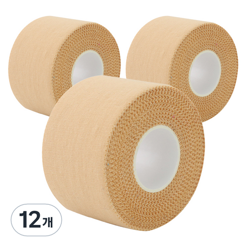 크리다 KRIDA C-tape 스포츠 테이프 살구 2.5cm x 9.1m, 12개, 1개입