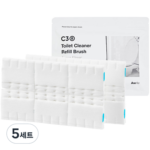 어웨이크어슬립 변기클리너 리필 12회분, 5세트