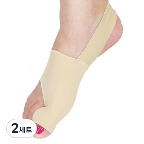 블루베라 여성용 외출용 엄지 발가락 보호대 양발착용 세트, 2세트