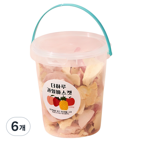 THEHARU 과일바스켓 동결건조과일칩 4종 블랜딩, 120g, 6개
