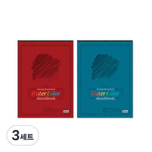 몽땅 전문가용 스케치북 200g 2종 세트, 8절, 18매, 3세트