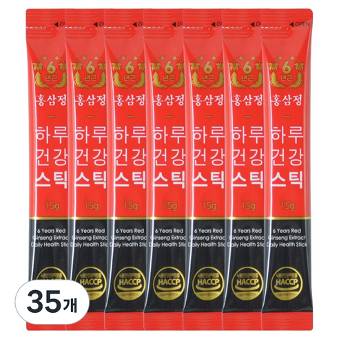 홍삼정 6년근 하루건강스틱, 15g, 35개