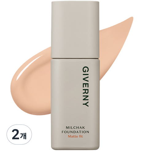 지베르니 밀착 매트핏 파운데이션 30ml, 2개, 22C 로지 베이지