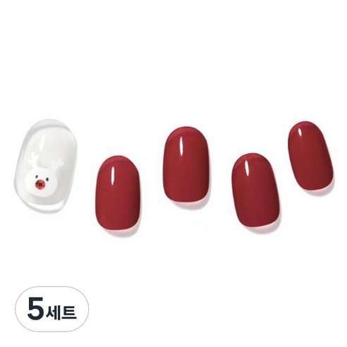 데싱디바 글레이즈 네일스티커 세트, 해피 루돌프, 5세트