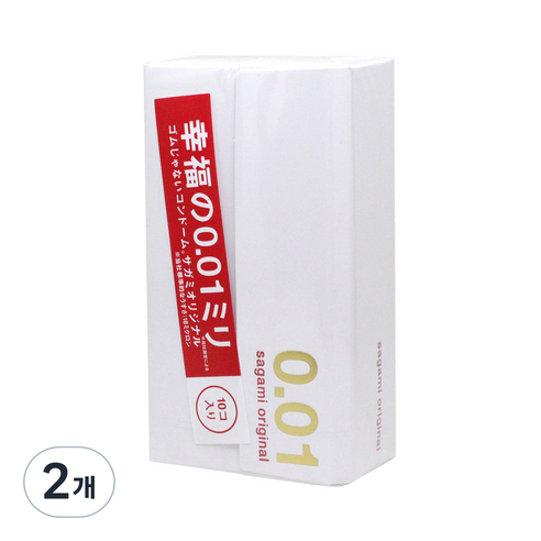 남성용콘돔 SAGAMI ORIGINAL 0.01, 10개입, 2개