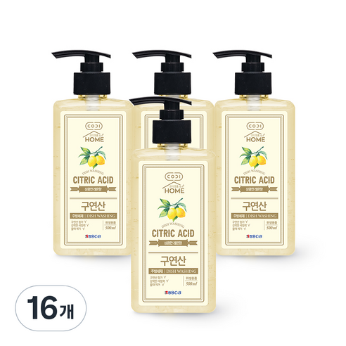 코디앳홈 구연산 레몬향 주방세제, 16개, 500ml
