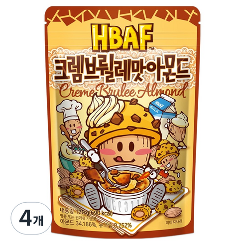바프 크렘브륄레맛 아몬드, 120g, 4개