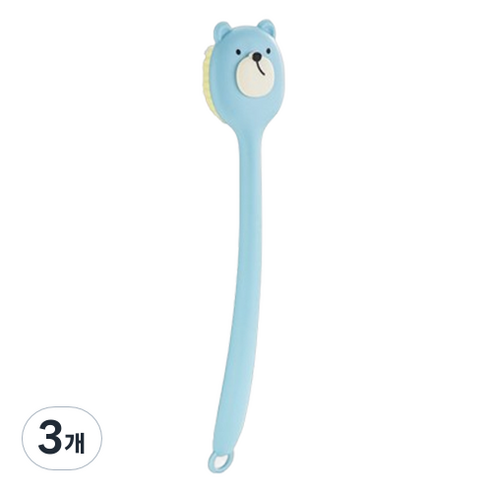 스카위즈 깔끔 목욕 브러시, 블루, 3개, 1개입