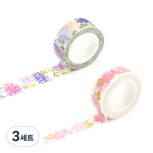 라이프포인트 내츄럴 일러스트 마스킹 테이프 08벚꽃 세트, 08벚꽃, 10정향, 3세트