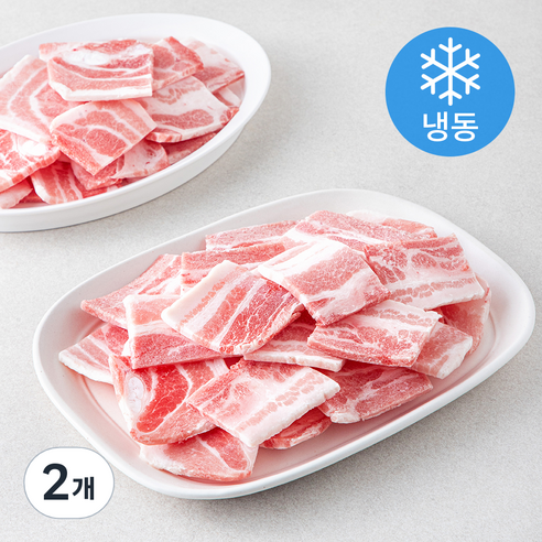 곰곰 한돈 복고 삼겹살 구이용 (냉동), 2개, 1kg