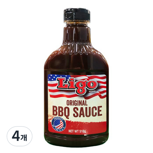 리고 오리지널 바베큐 소스, 510g, 4개