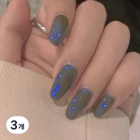 달모아 네일 홀로그램 오로라 글리터 파우더, 샤베트(F-3), 3개