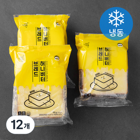 푸딩팩토리 허니버터 브레드 (냉동), 190g, 1개입, 12개