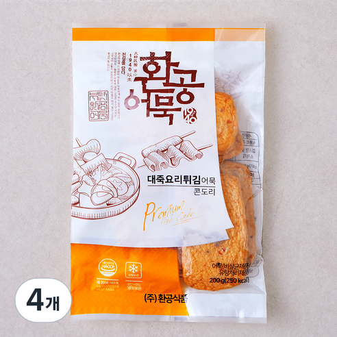 환공어묵 대죽 요리 튀김 어묵, 200g, 4개