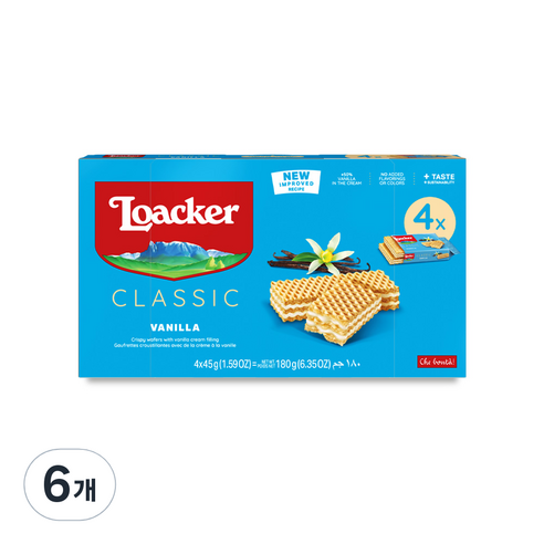 로아커 웨하스 바닐라, 6개, 180g