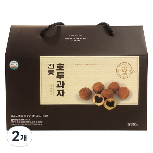 전통 호두과자 선물세트 504g 28p, 단품, 2개