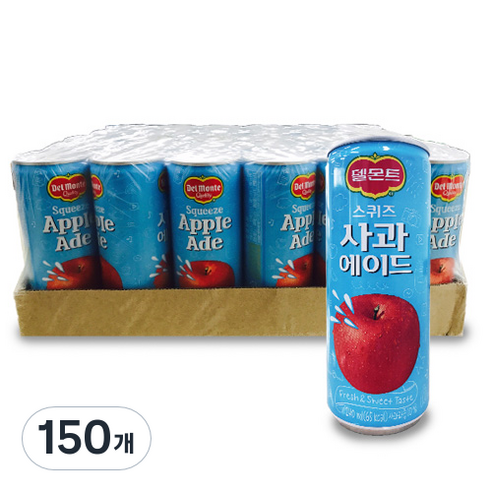 델몬트 스퀴즈 사과 에이드, 240ml, 150개