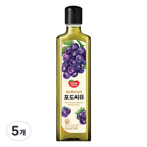 동원 포도씨유, 850ml, 5개