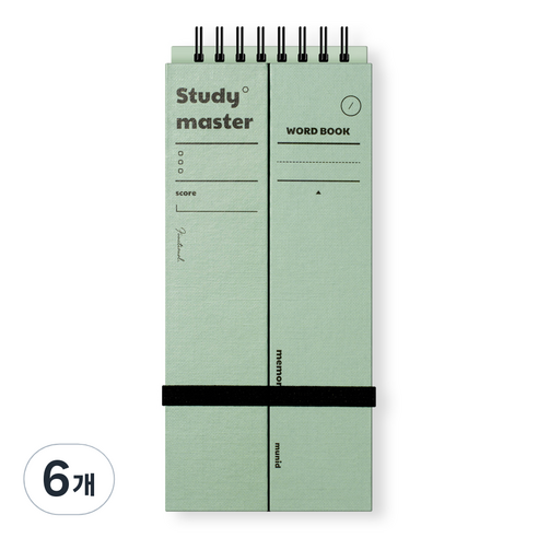뮤니드 스마트 단어 암기장 140매, 민트, 6개