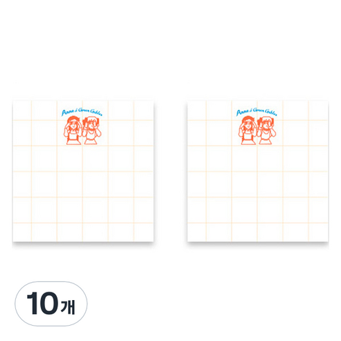 빨강머리앤 점착 메모패드, 친구, 1개입, 10개