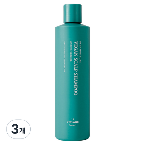 빌라쥬11팩토리 딥 모이스처 두피 샴푸, 300g, 3개