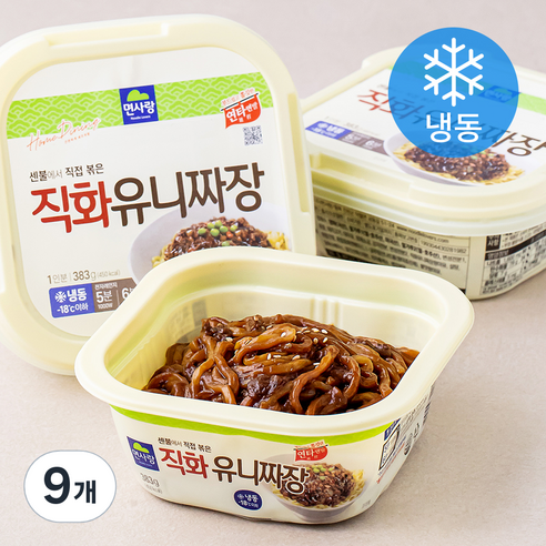 전자레인지  면사랑 직화 유니짜장 (냉동), 383g, 9개