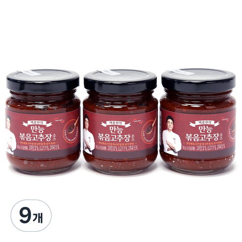백쿡 백종원의 만능볶음고추장소스, 150g, 9개