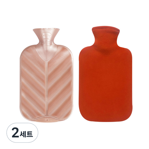 파쉬 3D 메탈 핫팩 물주머니 2L 랜덤 발송 + 도톰폴리커버 오렌지, 2세트