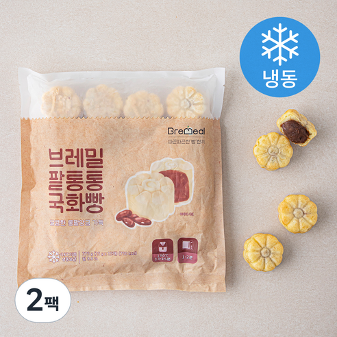 브레밀 팥통통 국화빵 (냉동), 25g, 15개입, 2개