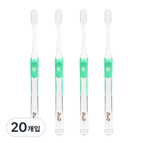 242 치과용 칫솔 유아용, 초록, 1개, 20개입