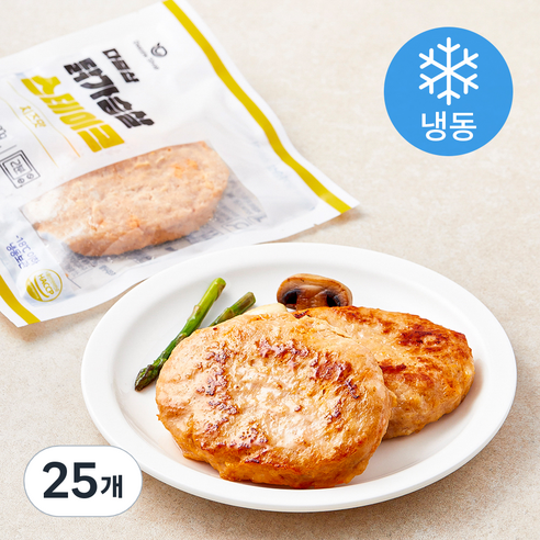 다즐샵 닭가슴살 스테이크 치즈맛 (냉동), 100g, 25개