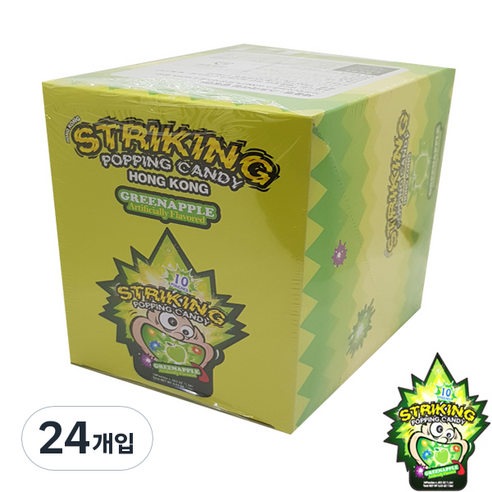 스트라이킹 팝핑캔디 사과맛, 15g, 24개입