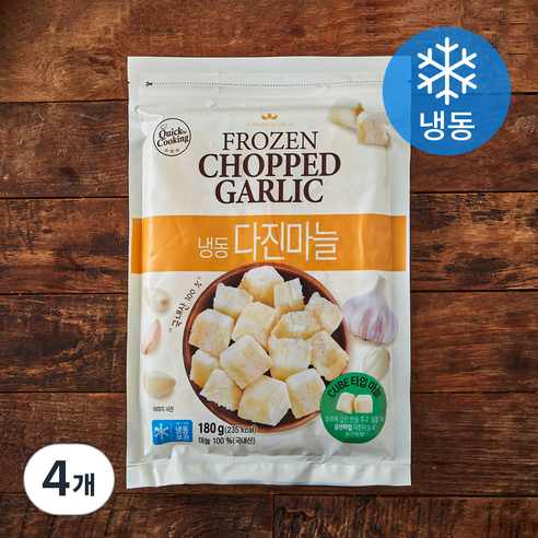 퀵쿠킹 웰팜 다진마늘 (냉동), 180g, 4개
