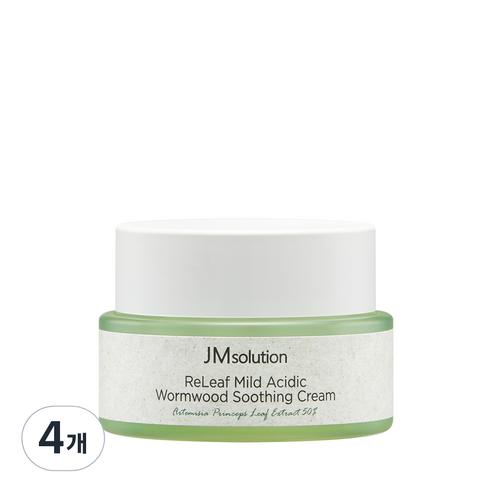 제이엠솔루션 릴리프 약산성 약쑥 수딩 크림, 50ml, 4개